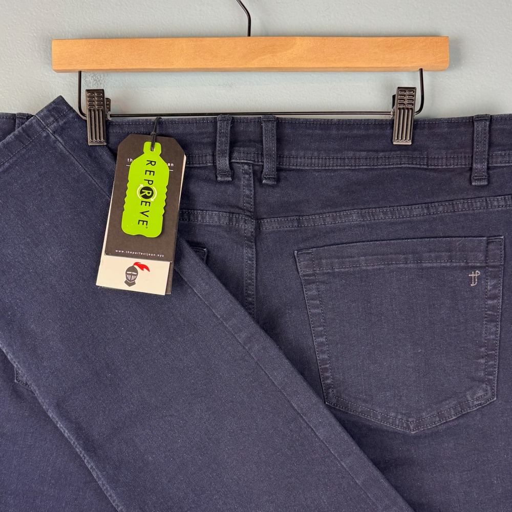 NEW The Perfect Jean NYC Slim Thick Mens 36x34 Blue Dark Wash Stretch Denim